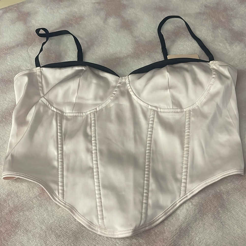 Off white colored corset